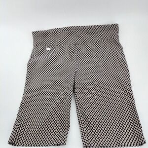 Rafaella Women's Bermuda Stretch Short Size 12 Beige with Black dots